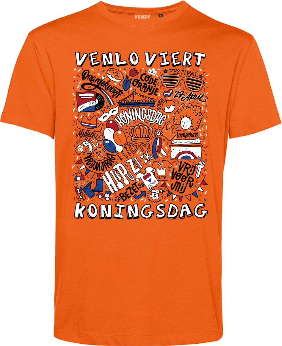 T-shirt kind Venlo Oranjekoorts | Oranje | maat 92